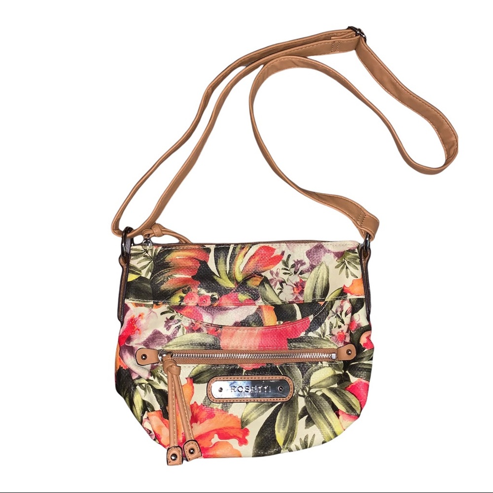 Rosetti Tropical Floral Small Crossbody Purse